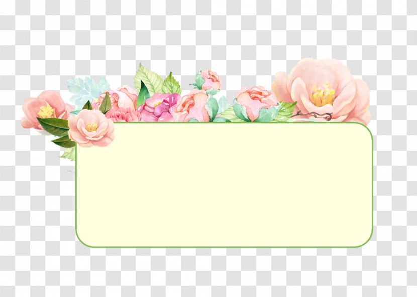 Floral Design Pink Cut Flowers Green - Ppt边框 Transparent PNG