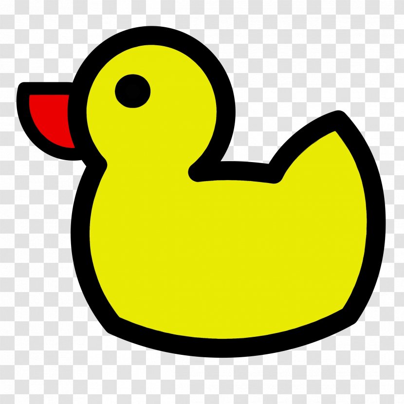 Bird Yellow Clip Art Beak Ducks, Geese And Swans - Wet Ink - Symbol Water Transparent PNG