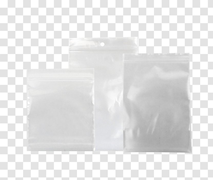 Plastic Rectangle - White - Zip Bag Transparent PNG