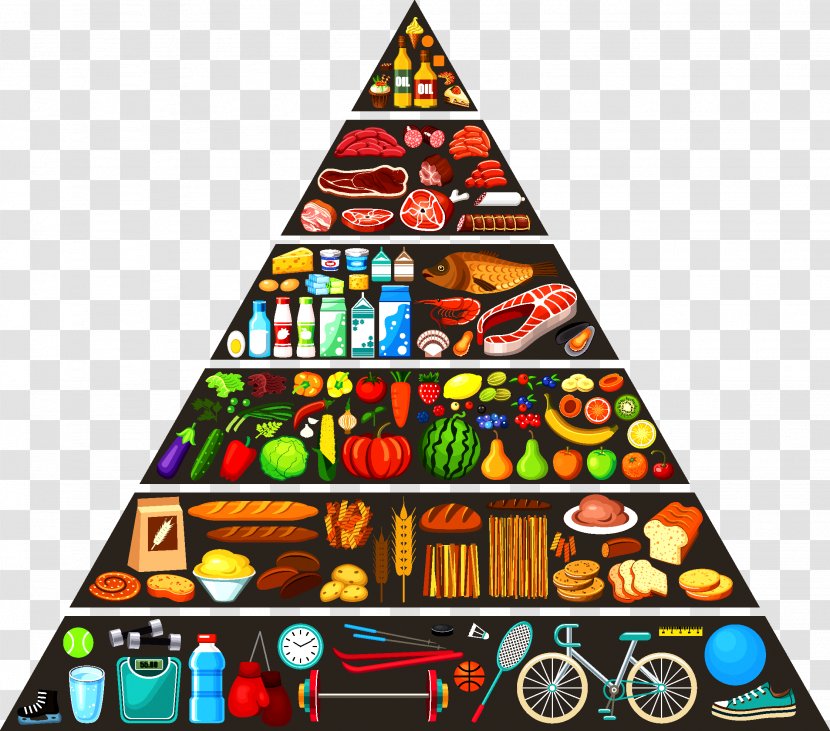 Nutrient Food Pyramid Healthy Eating - Christmas Tree Transparent PNG