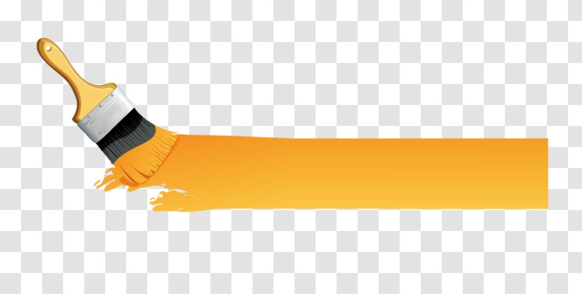 Yellow Paintbrush Image - Data - Calligraphy Brush Transparent PNG