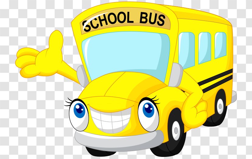 School Bus Cartoon - Drawing Transparent PNG