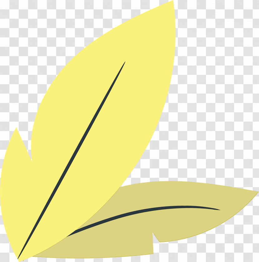 Leaf Yellow Font Line Meter Transparent PNG