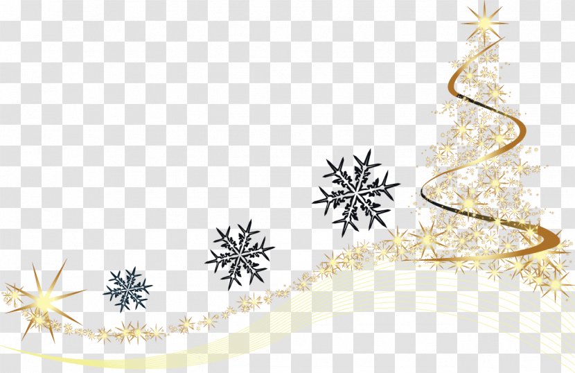 Christmas Card Snowflake Greeting & Note Cards - Branch - Gold Floral Transparent PNG