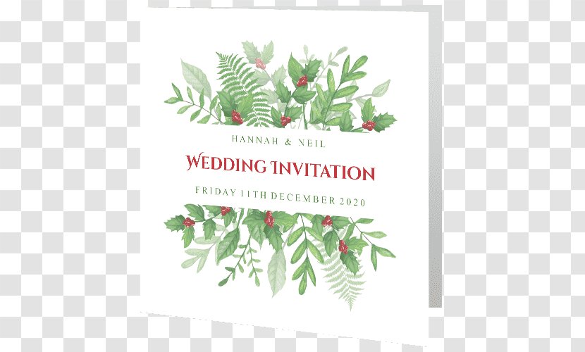 Christmas Ornament Pine Branching Font - Flower - 2017 Wedding Card，wedding Invitation Card Transparent PNG
