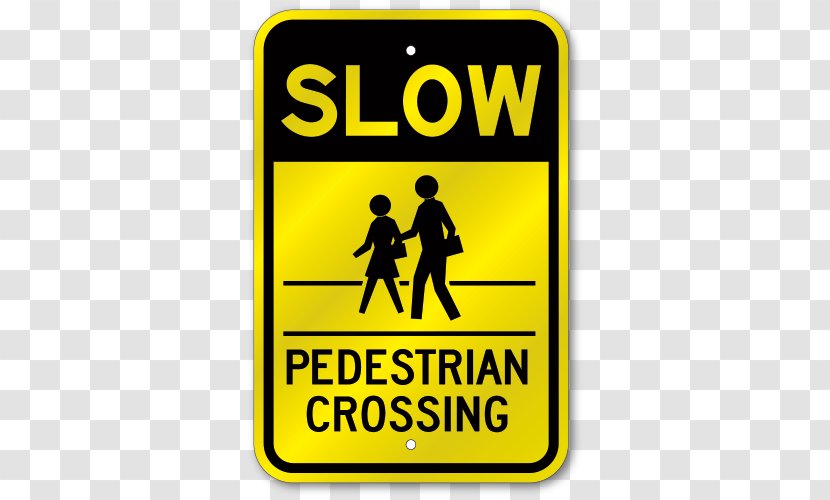 Pedestrian Crossing Traffic Sign Warning Road - Signage Transparent PNG