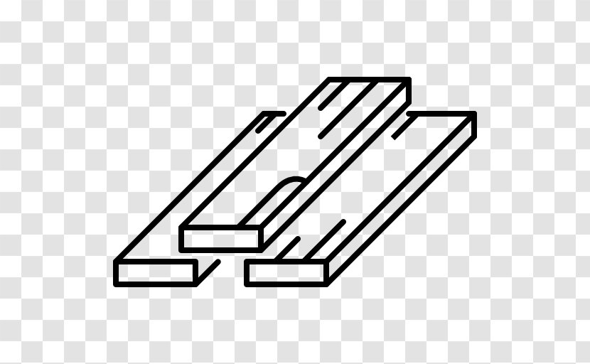 Wood Building - Line Art - Board Transparent PNG