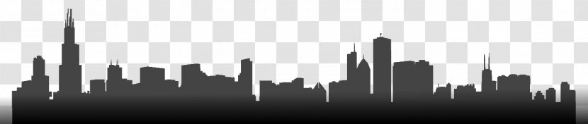 Chicago Skyline Lecture Center Building A Graphic Design Wall Decal - Drawing - City Clipart Transparent PNG