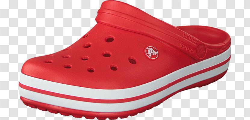 Slipper Shoe Crocs Crocband Red - Carmine - Sandal Clog Transparent PNG
