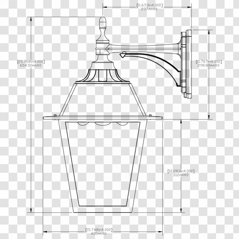 Light Fixture Drawing Lighting Lantern - Black And White Transparent PNG
