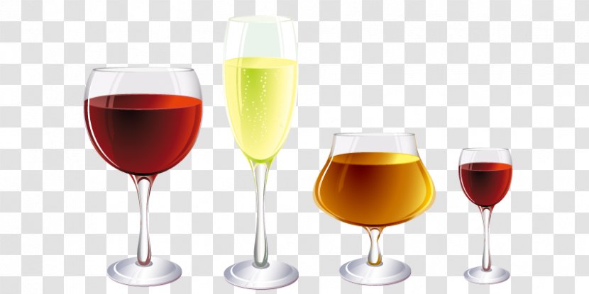 Red Wine Cocktail Glass - Stemware Transparent PNG
