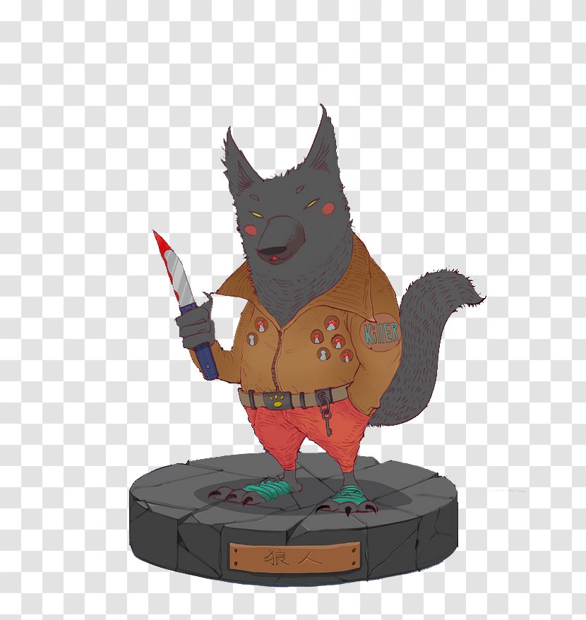 The Werewolves Of Millers Hollow Gray Wolf Werewolf - Cartoon - Killed Design Transparent PNG
