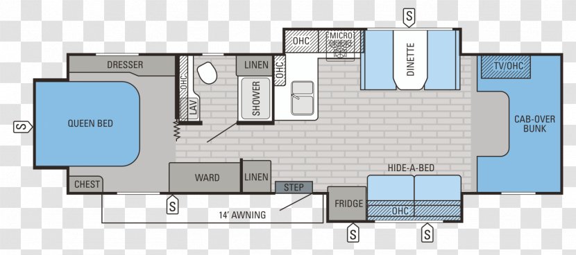 Floor Plan Car MINI Campervans - Schematic Transparent PNG