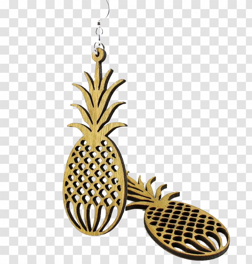 Earring Wood Jewellery Laser Cutting Engravers Ltd. (Engrave.lt) - Engraving - Pineapple Cuts Transparent PNG