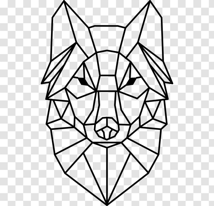 Gray Wolf Geometry Wall Decal - Polygon - Triangle Transparent PNG