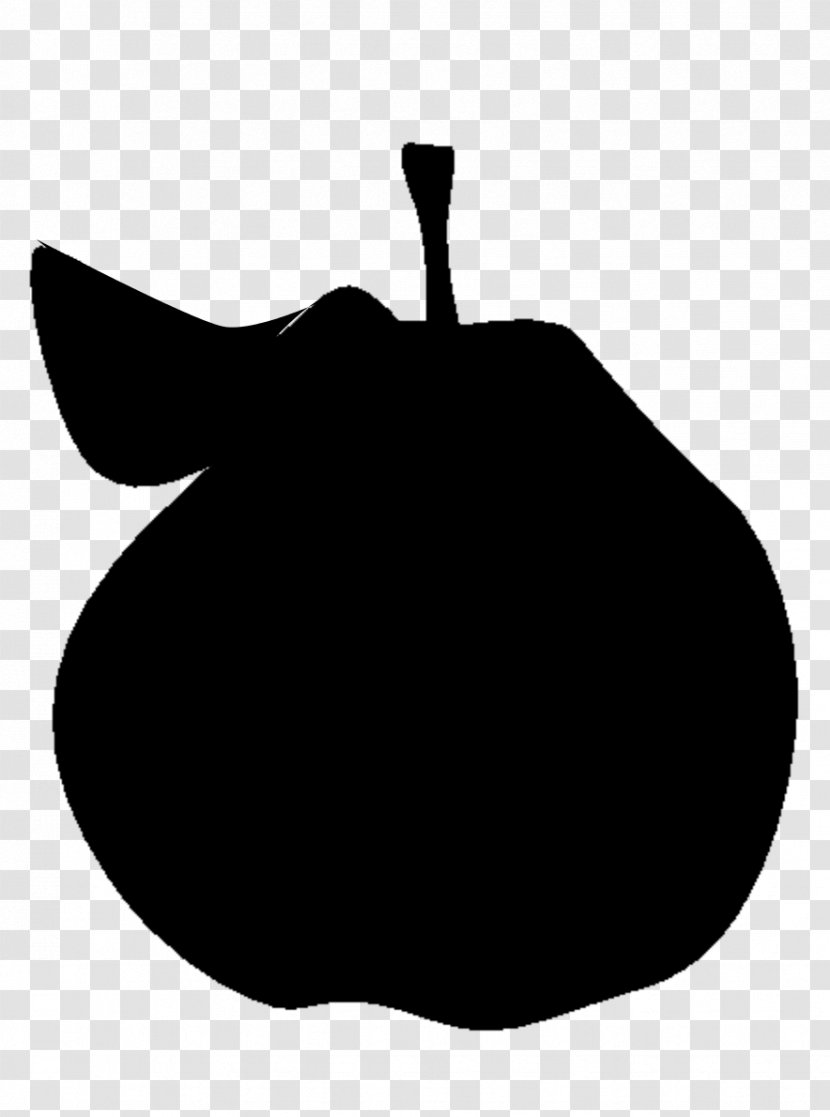 Black & White - Pear - M Clip Art Silhouette Transparent PNG