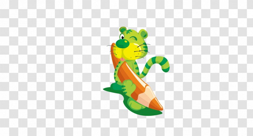 Tiger Drawing Pen - Amphibian Transparent PNG