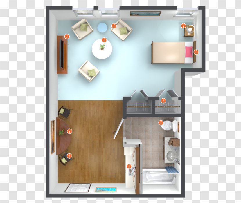 3D Floor Plan Interior Design Services - Table Transparent PNG
