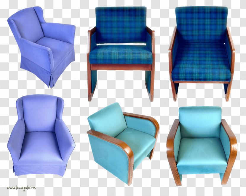 Chair Furniture Couch - Blue - Armchair Image Transparent PNG