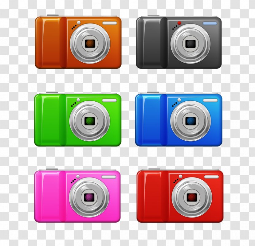 Camera Lens Photography - Cameras Optics - Six Color Transparent PNG