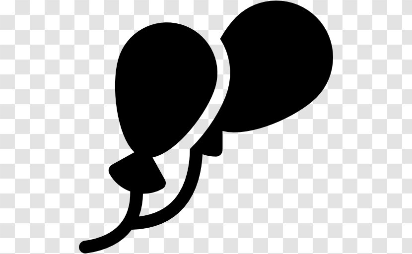 Clip Art - Black And White - Balloon Icon Transparent PNG