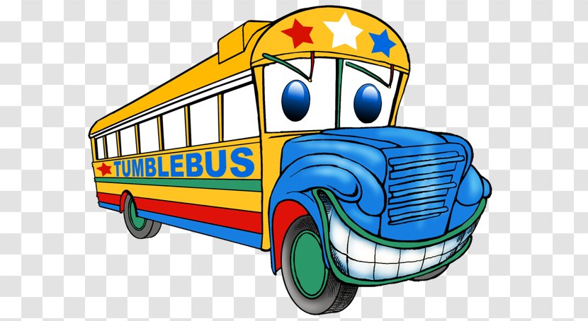Cartoon School Bus - Public Transport - Coloring Book Transparent PNG
