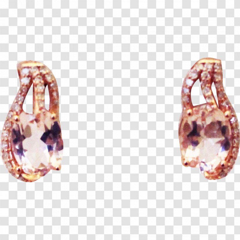 Earring Morganite World Jewellery Confederation Gold - Diamond Transparent PNG