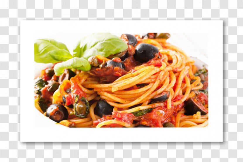 Spaghetti Alla Puttanesca Pasta Italian Cuisine Tomato Sauce - Linguine Transparent PNG
