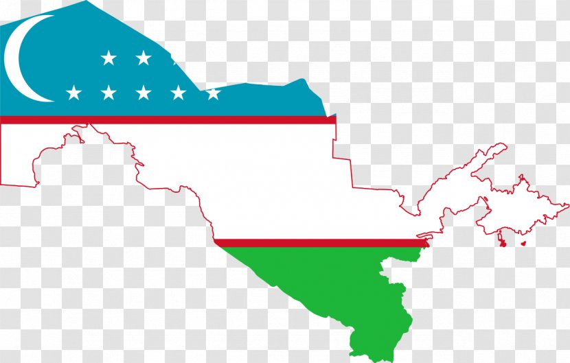 Flag Of Uzbekistan Uzbek Soviet Socialist Republic Vector Map - Area Transparent PNG