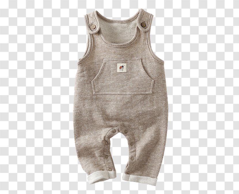 Overall Bib - Beige - Leisure Baby Transparent PNG