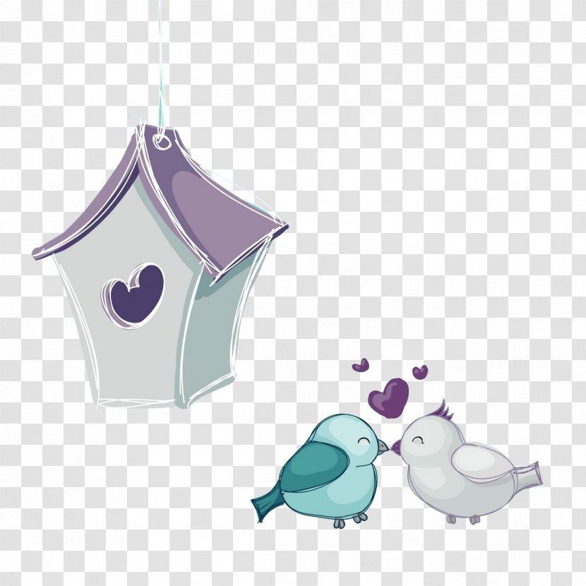 Love Birds Hand-painted - Feeling - Good Transparent PNG