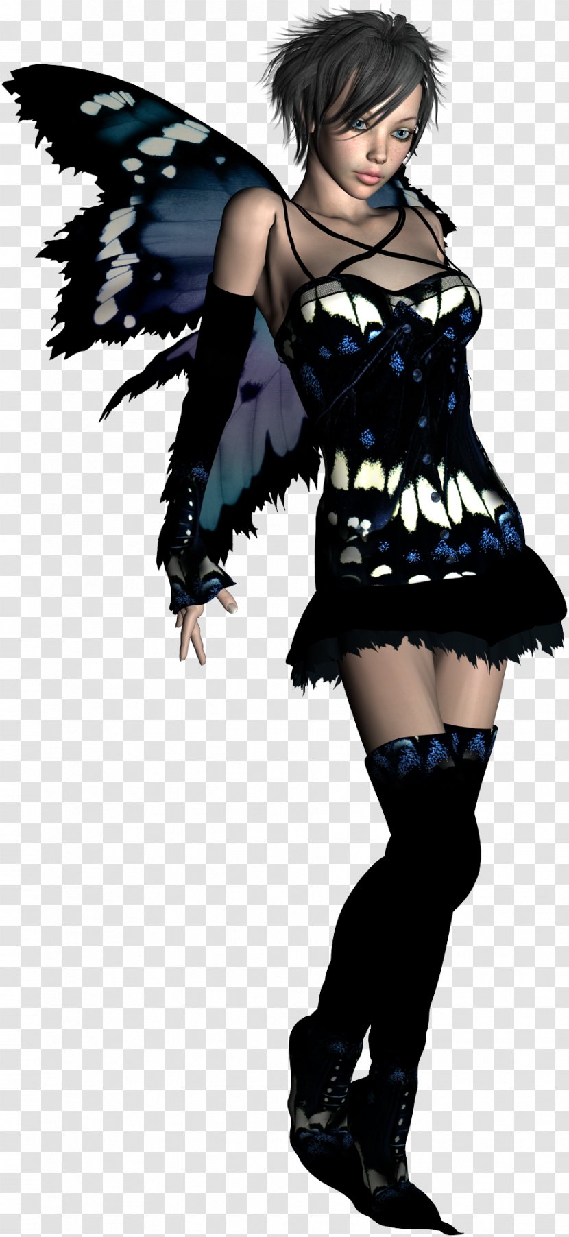 Legendary Creature Costume Design Fairy Black Hair - Supernatural - Silhouette Transparent PNG