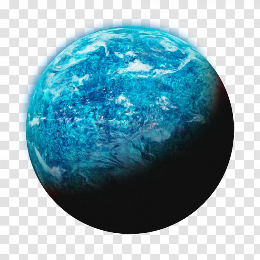 Aqua Planet Turquoise Earth Blue - Globe Astronomical Object Transparent PNG
