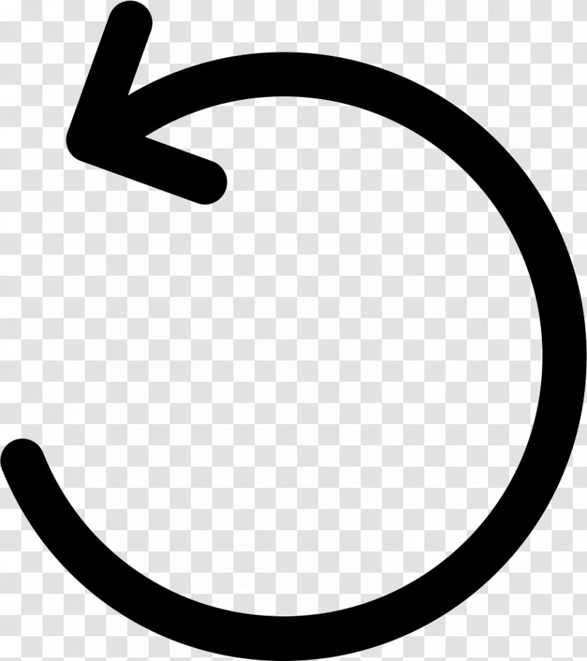 Clockwise Arrow Rotation Circle - Black And White Transparent PNG