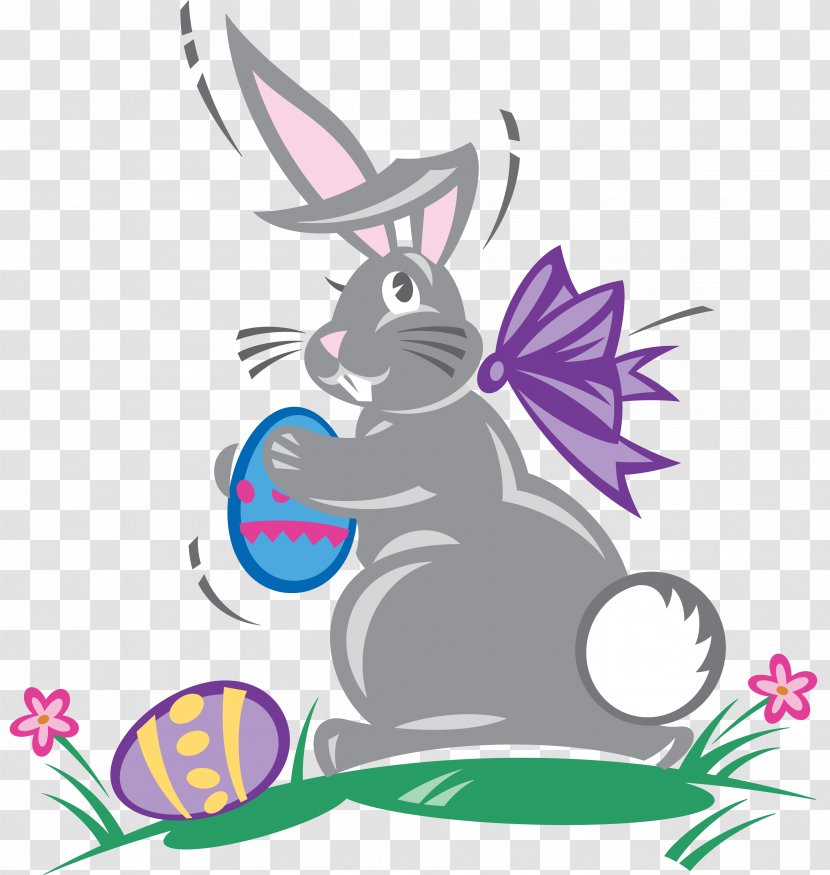 Easter Bunny Hare Domestic Rabbit Clip Art Transparent PNG