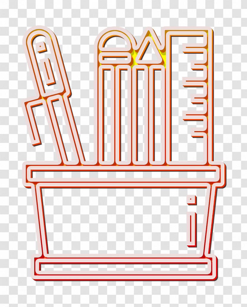 Pencil Case Icon Office Stationery Icon Art And Design Icon Transparent PNG
