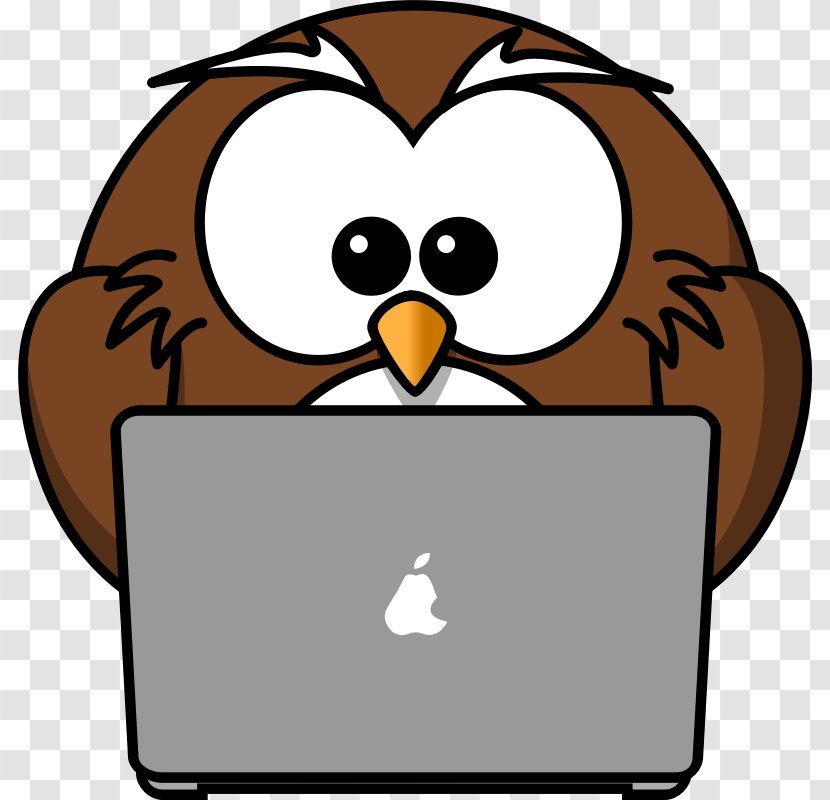 Laptop Owl Typing Clip Art Transparent PNG