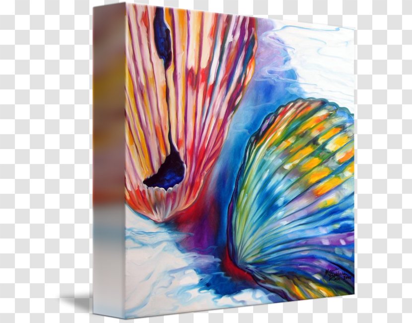 Canvas Print Painting Acrylic Paint Seashell - Gallery Wrap Transparent PNG