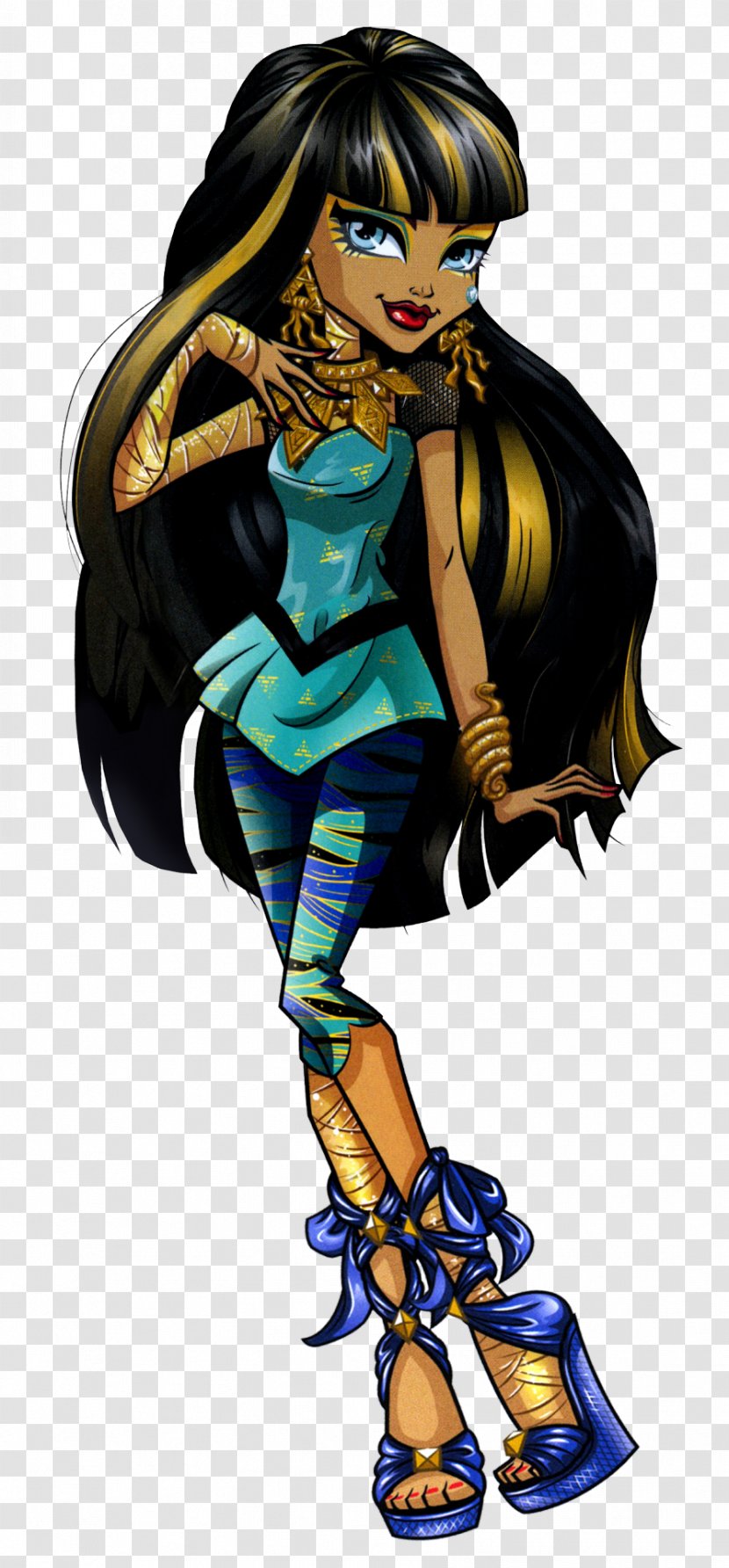 Cleo DeNile Monster High De Nile Clawdeen Wolf Frankie Stein - Watercolor - Doll Transparent PNG