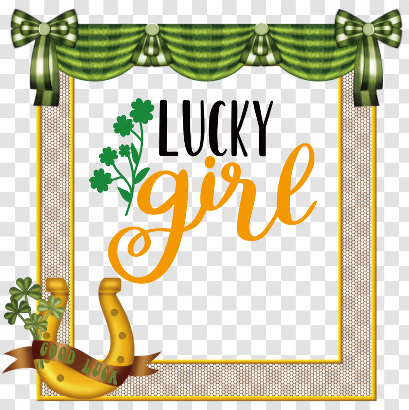 Lucky Girl Patricks Day Saint Patrick Transparent PNG