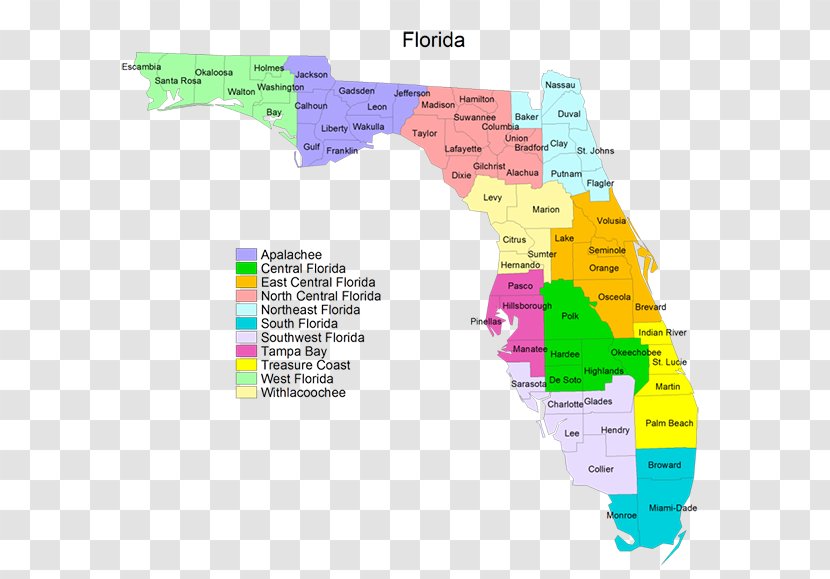 Florida Map Naturopathy Lyme Disease First Coast - Physician Transparent PNG