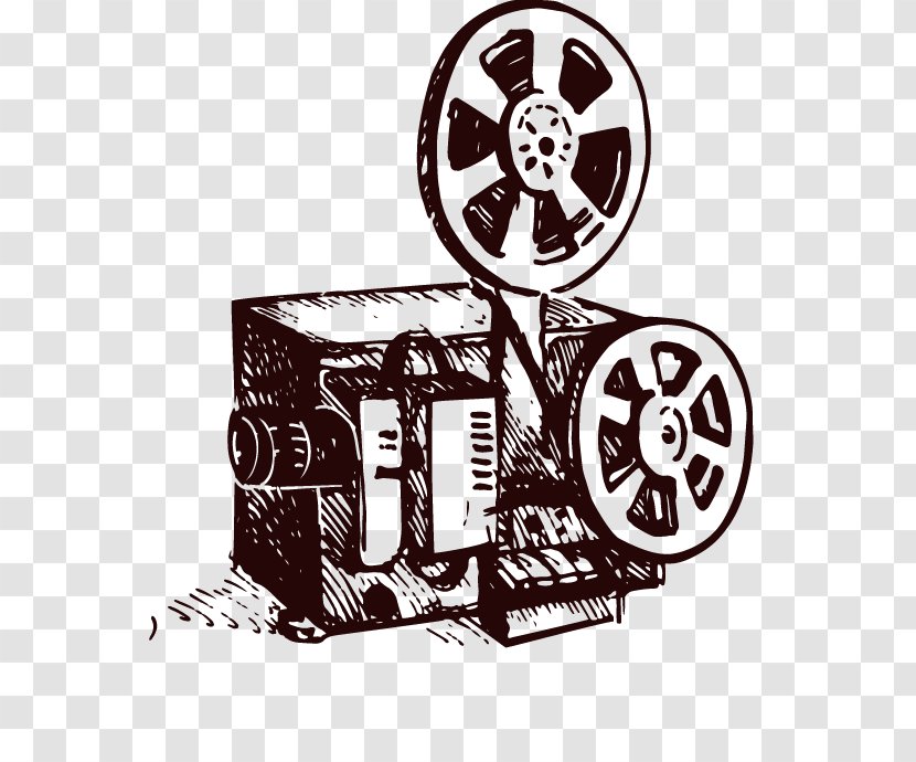 Drawing Cinema Royalty-free Illustration - Film - Hand-painted Projector Transparent PNG