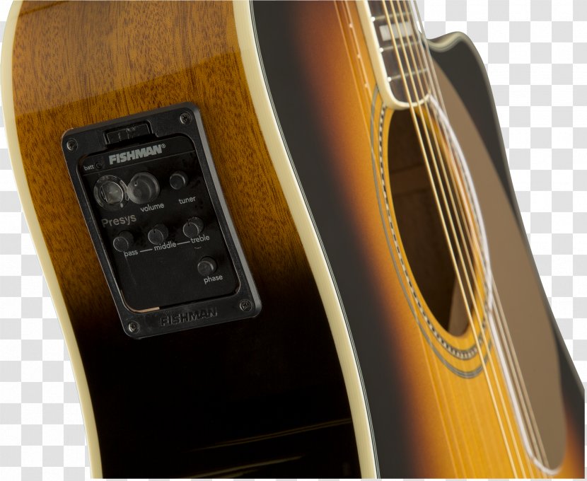 Acoustic Guitar Acoustic-electric Fender California Series - Silhouette Transparent PNG