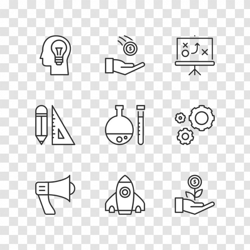 Black And White Icon - Tree - School Supplies HD Deduction Material Transparent PNG