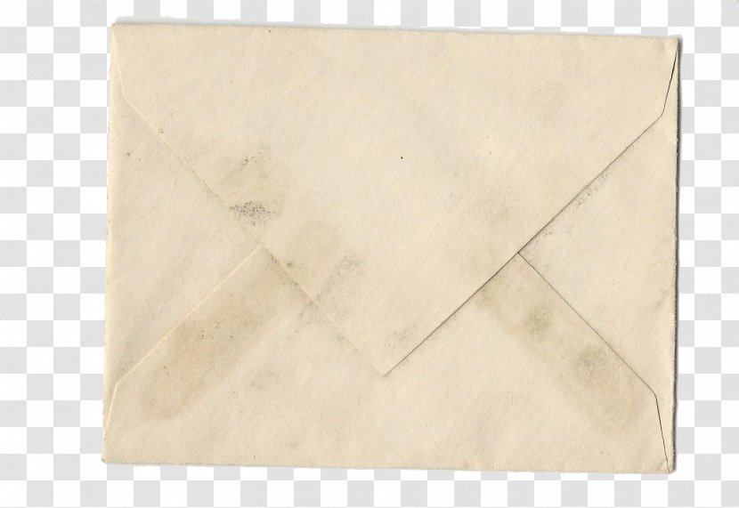 Paper Brown Beige Material Rectangle - Old Envelope Transparent PNG