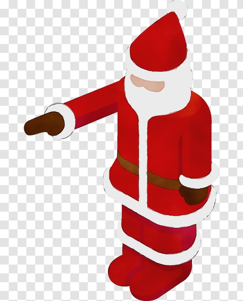 Santa Claus - Wet Ink - Thumb Christmas Transparent PNG