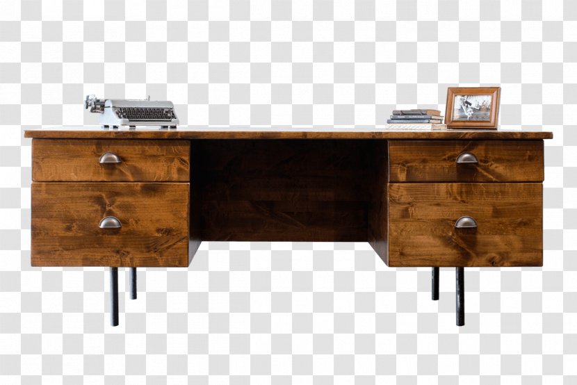 Computer Desk Table Furniture Office - Hardwood Transparent PNG
