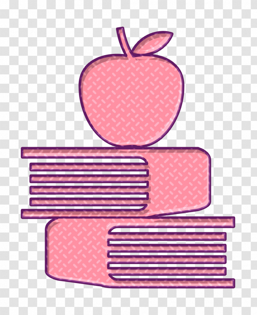 Apple And Books Icon Ecologicons Icon Education Icon Transparent PNG