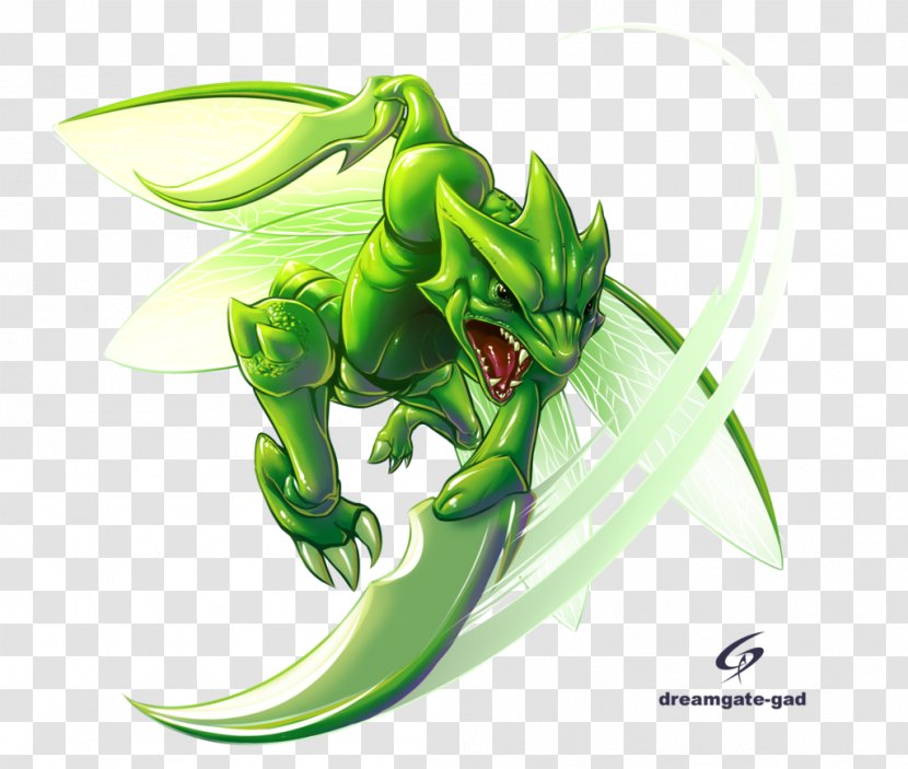Scyther, Heart Of A Champion Pokémon Gold And Silver - Fan Art - Color SLASH Transparent PNG