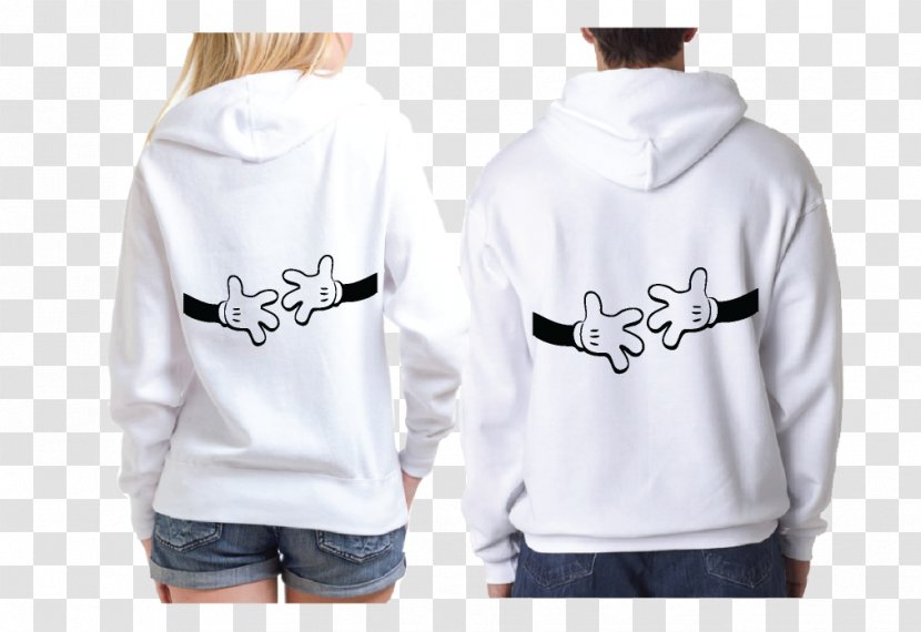 Mickey Mouse Minnie Hoodie T-shirt Sweater - Outerwear Transparent PNG